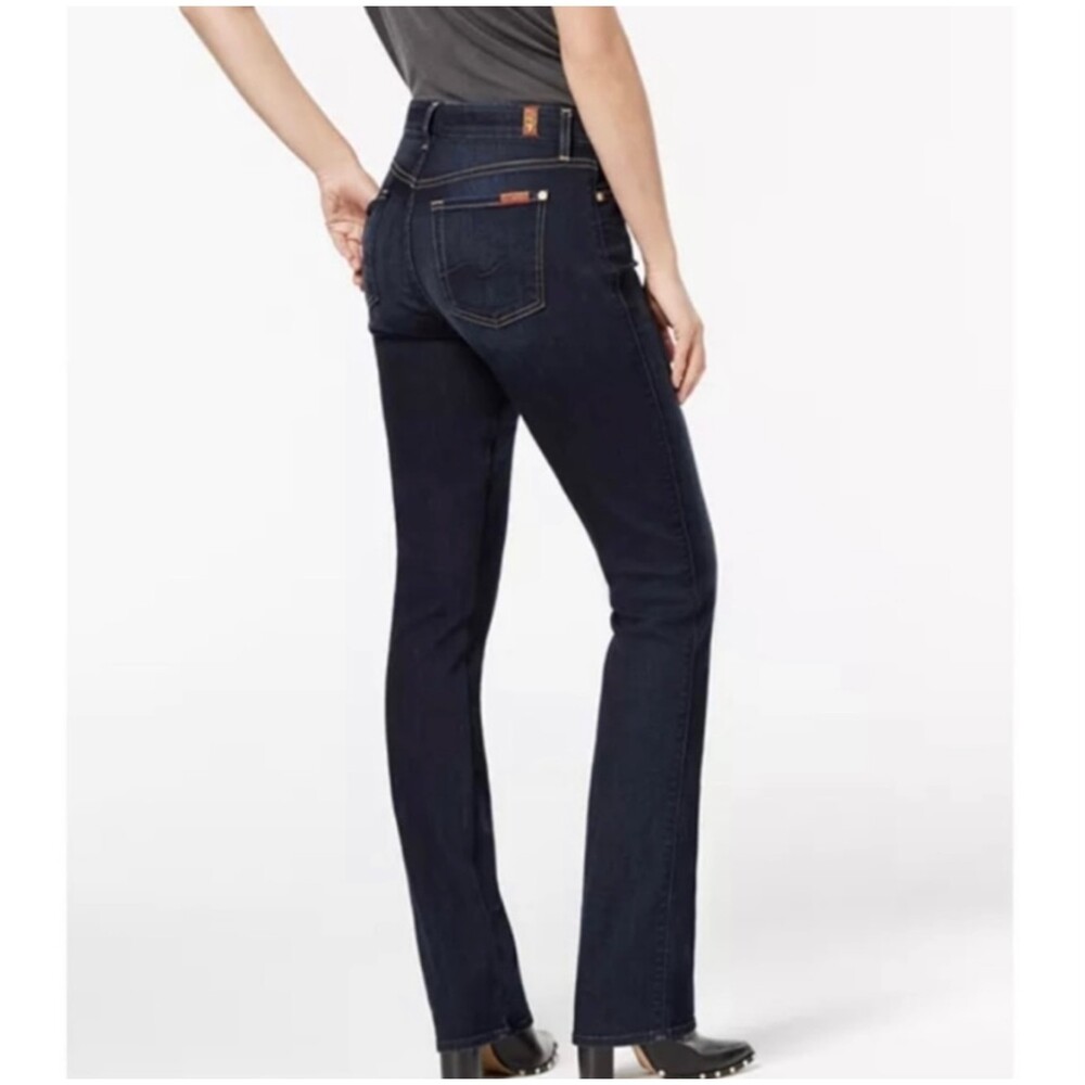 7 for All Mankind Blue Kimmie Form Fitted Luxe Bootcut Jeans 30